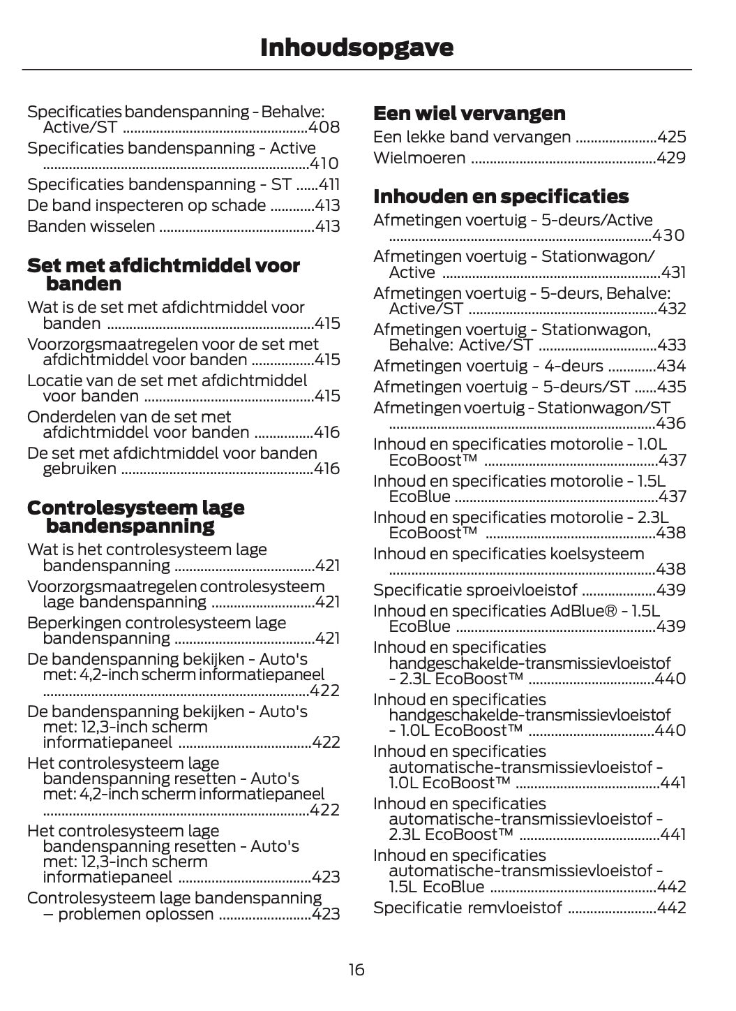 2024-2025 Ford Focus Gebruikershandleiding | Nederlands