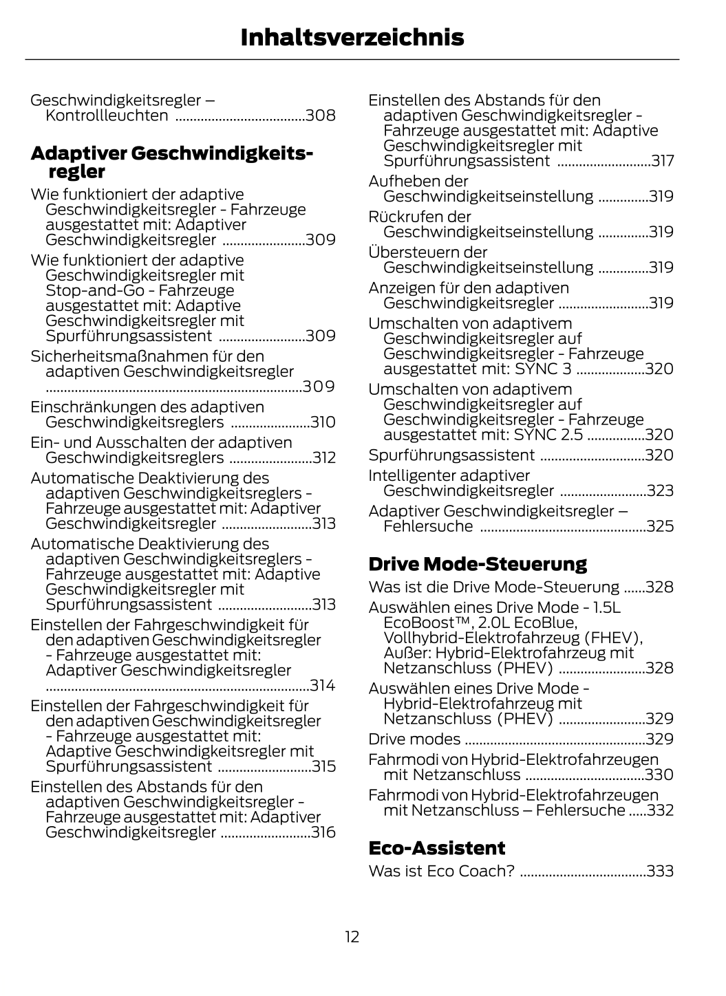 2022-2024 Ford Kuga Owner's Manual | German