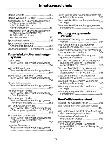 2022-2024 Ford Kuga Owner's Manual | German