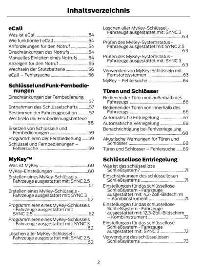 2022-2024 Ford Kuga Owner's Manual | German