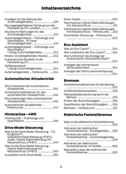 2025-2026 Ford Kuga Owner's Manual | German