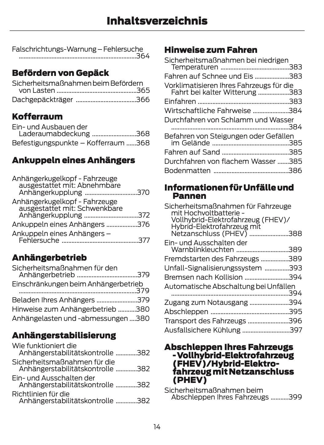 2025-2026 Ford Kuga Owner's Manual | German