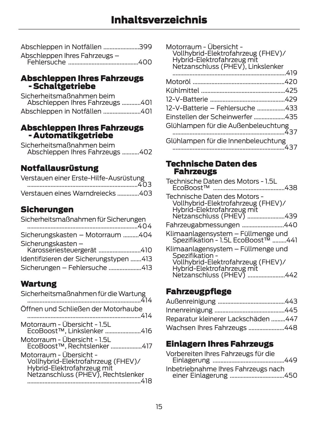 2025-2026 Ford Kuga Owner's Manual | German
