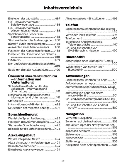 2025-2026 Ford Kuga Owner's Manual | German