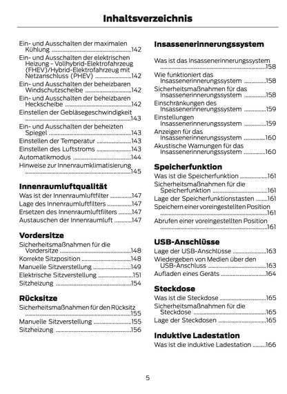 2025-2026 Ford Kuga Owner's Manual | German