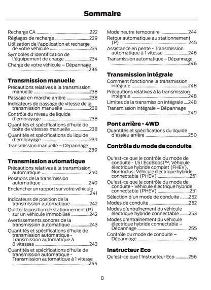 2025-2026 Ford Kuga Owner's Manual | French