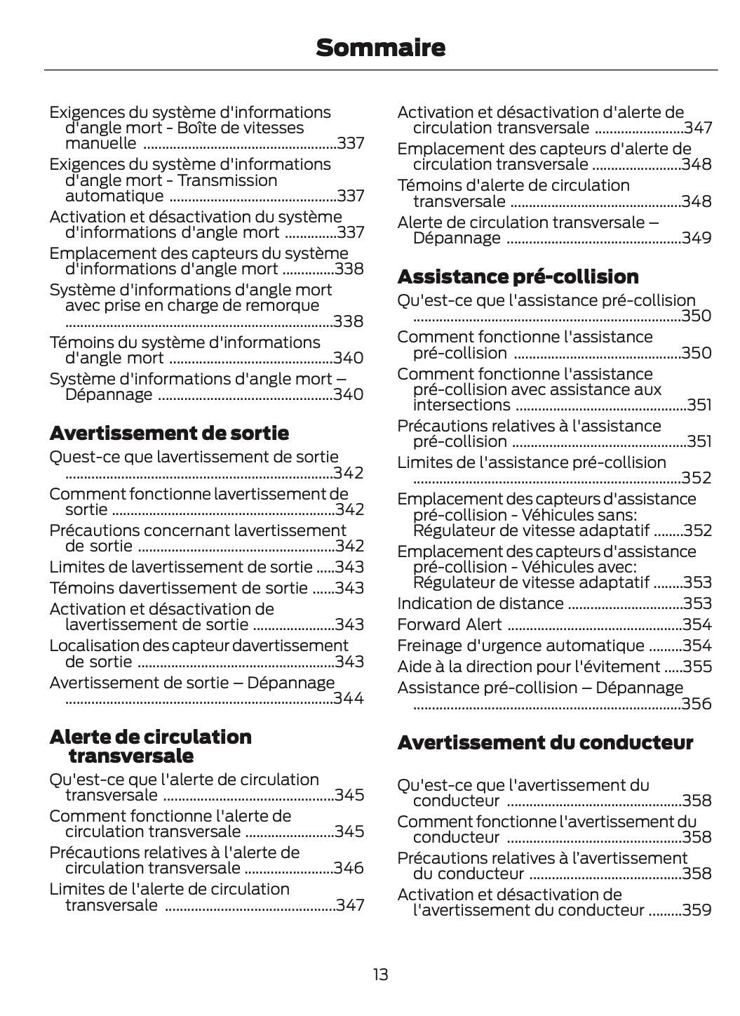 2025-2026 Ford Kuga Owner's Manual | French
