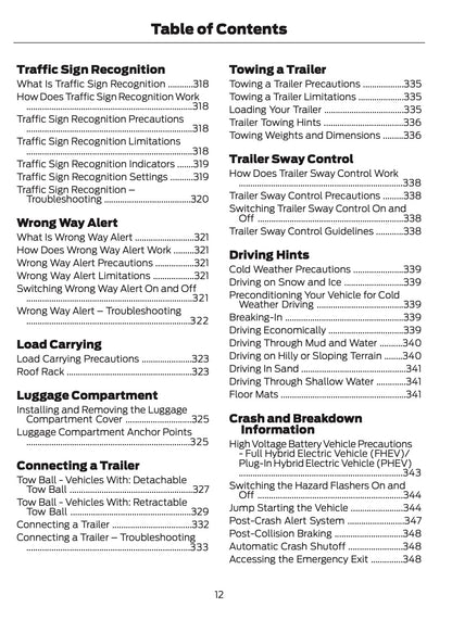 2025-2026 Ford Kuga Owner's Manual | English