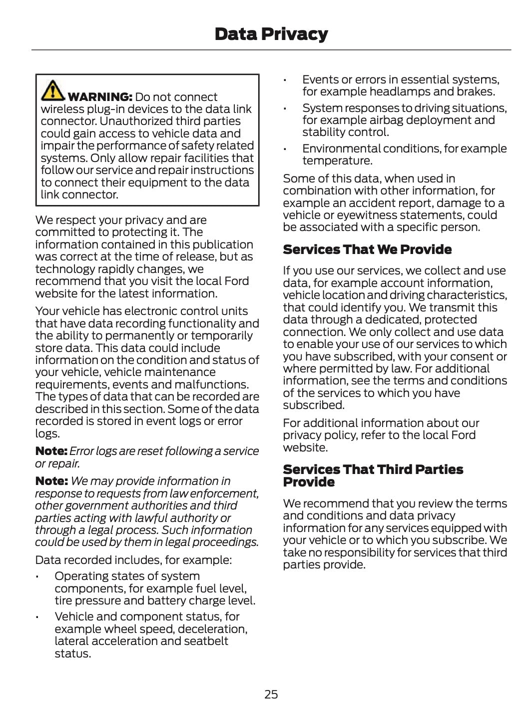 2025-2026 Ford Kuga Owner's Manual | English