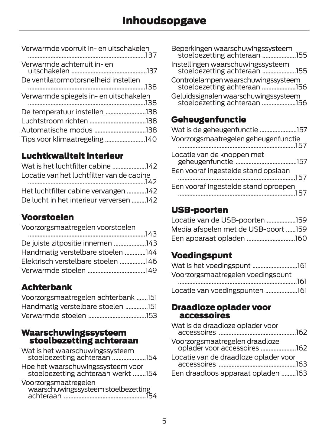 2025-2026 Ford Kuga Owner's Manual | Dutch