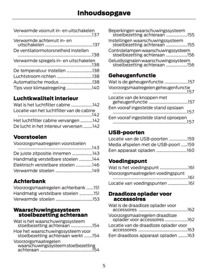 2025-2026 Ford Kuga Owner's Manual | Dutch