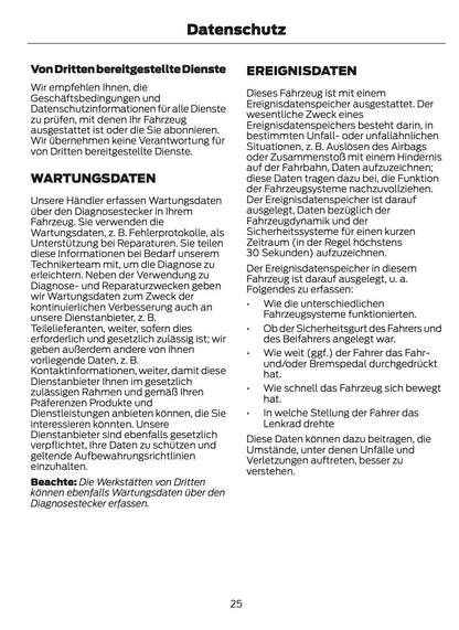 2024-2025 Ford Mustang Owner's Manual | German