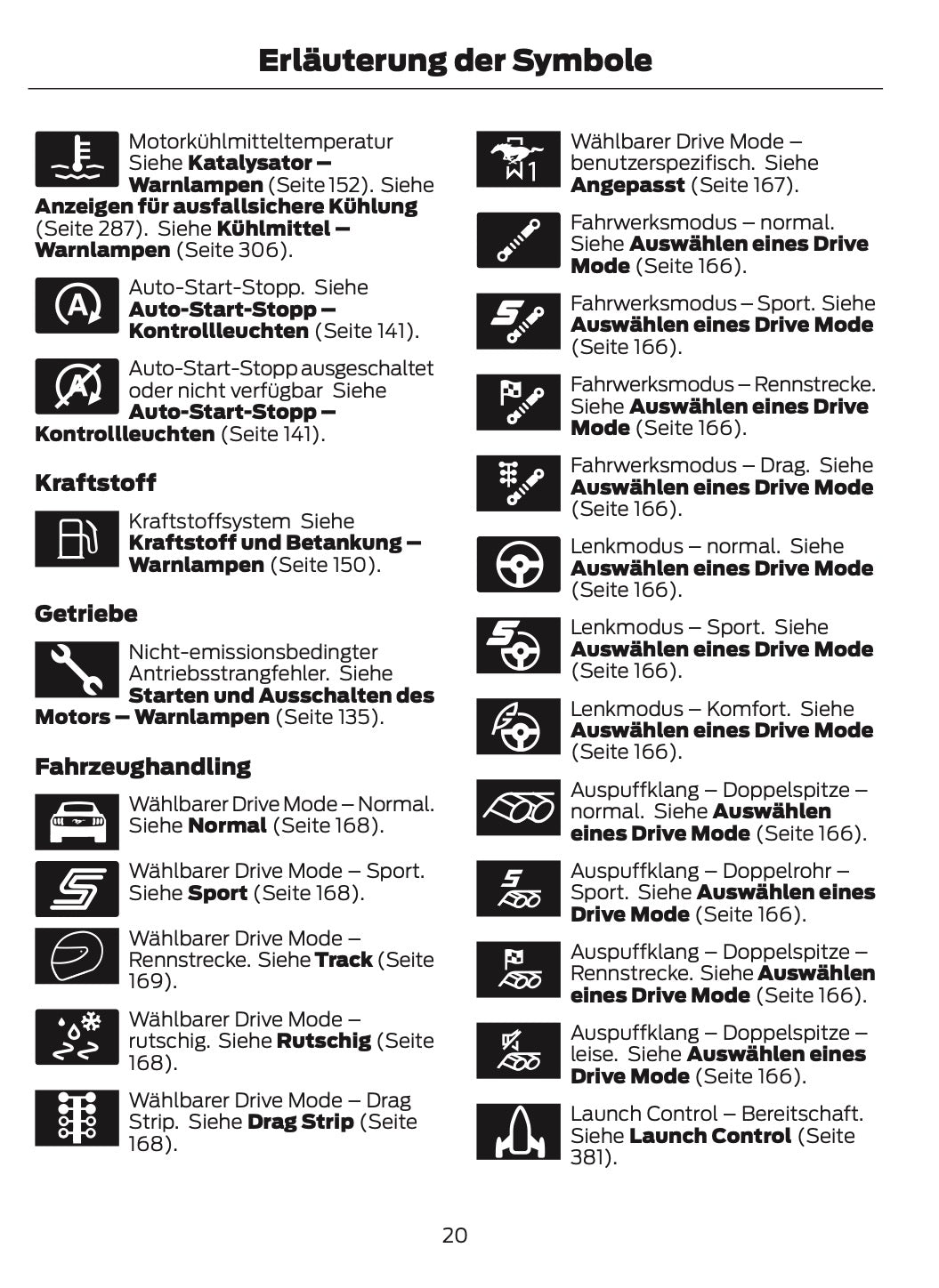 2025-2026 Ford Mustang Owner's Manual | German