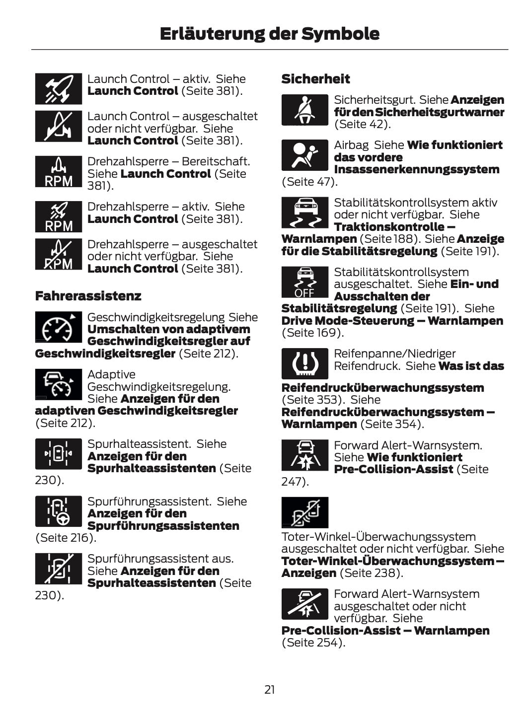 2025-2026 Ford Mustang Owner's Manual | German