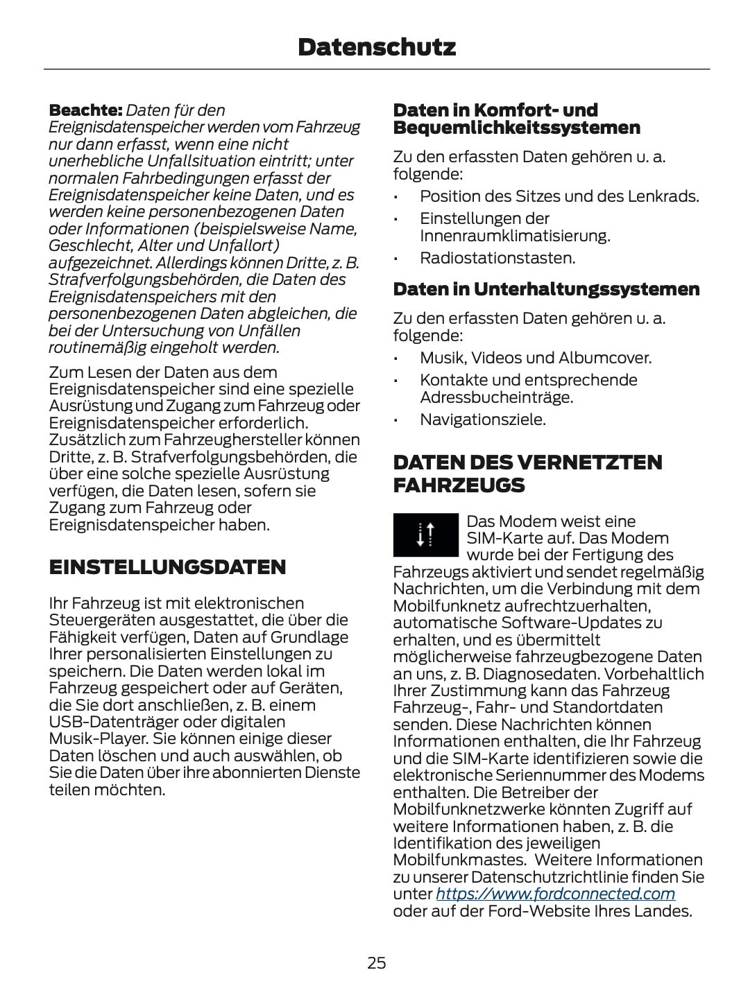 2025-2026 Ford Mustang Owner's Manual | German