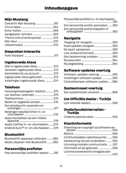2025-2026 Ford Mustang Owner's Manual | Dutch