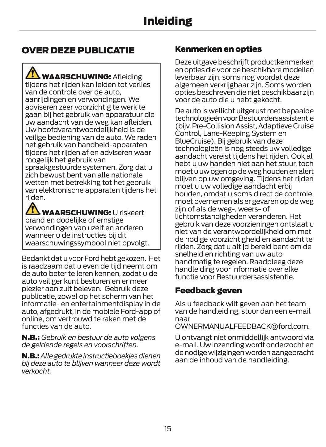 2025-2026 Ford Mustang Owner's Manual | Dutch