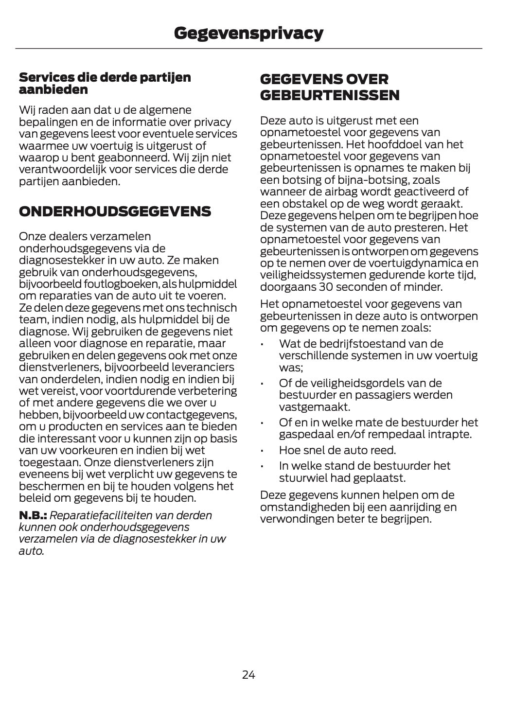 2025-2026 Ford Mustang Owner's Manual | Dutch