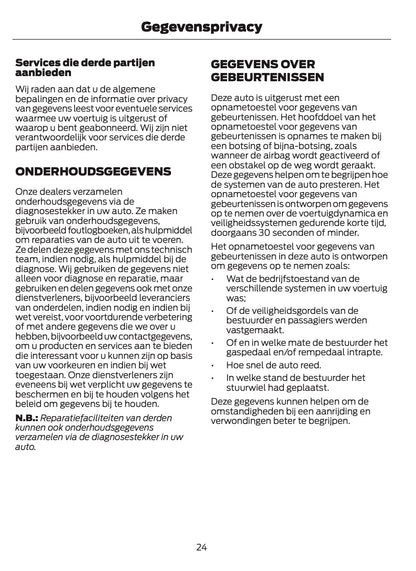 2025-2026 Ford Mustang Owner's Manual | Dutch