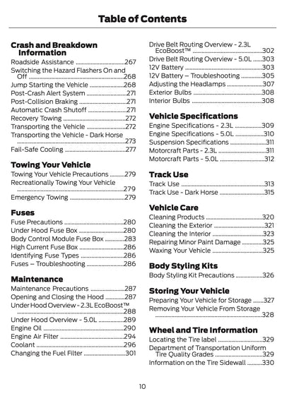 2024-2025 Ford Mustang Owner's Manual | English US