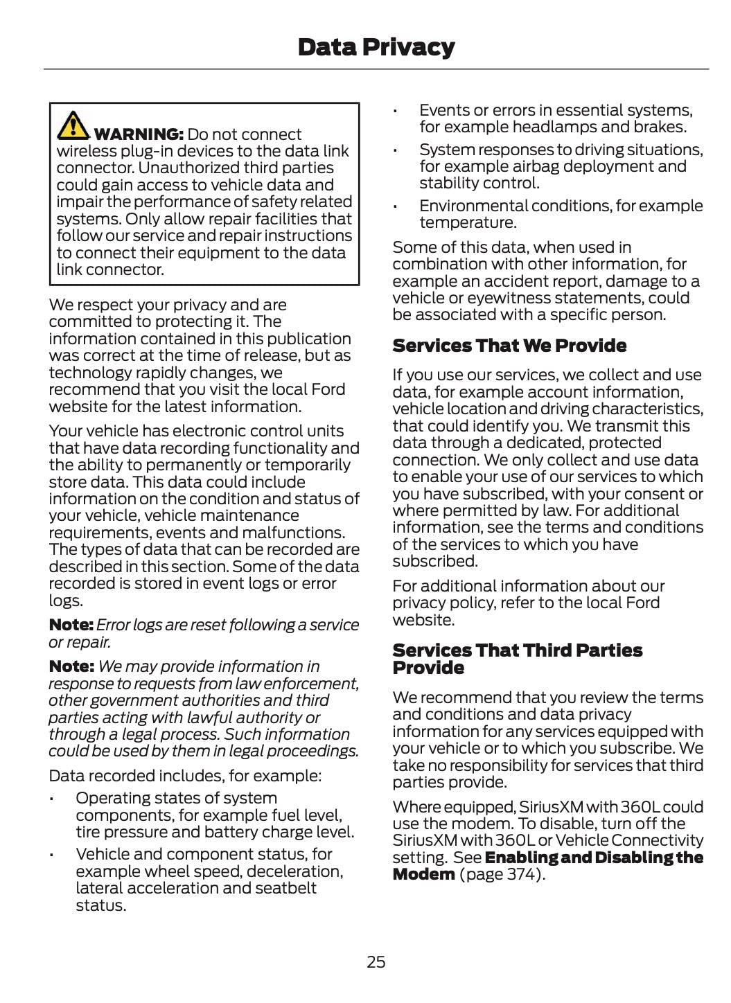 2024-2025 Ford Mustang Owner's Manual | English US