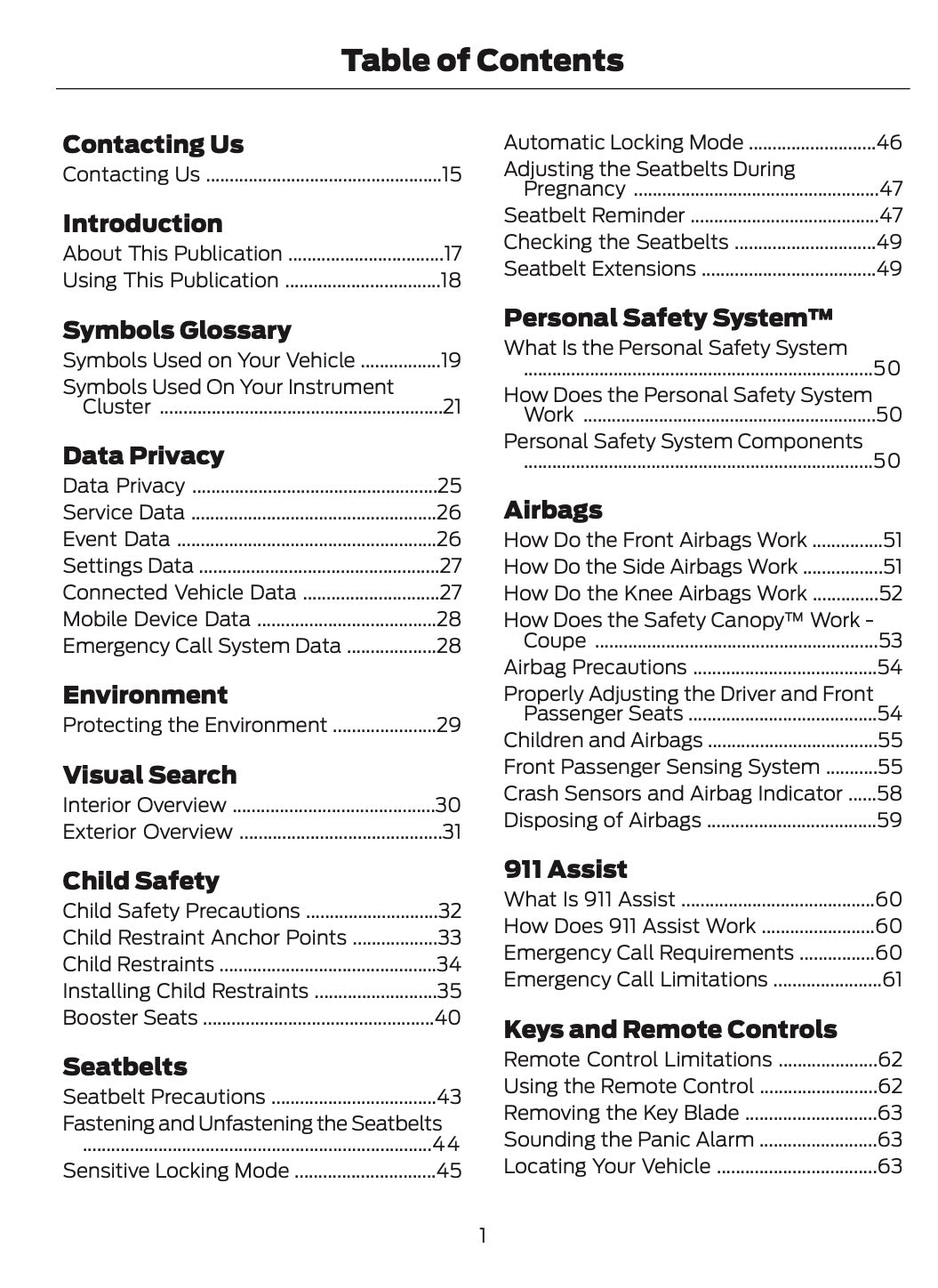 2024-2025 Ford Mustang Owner's Manual | English US