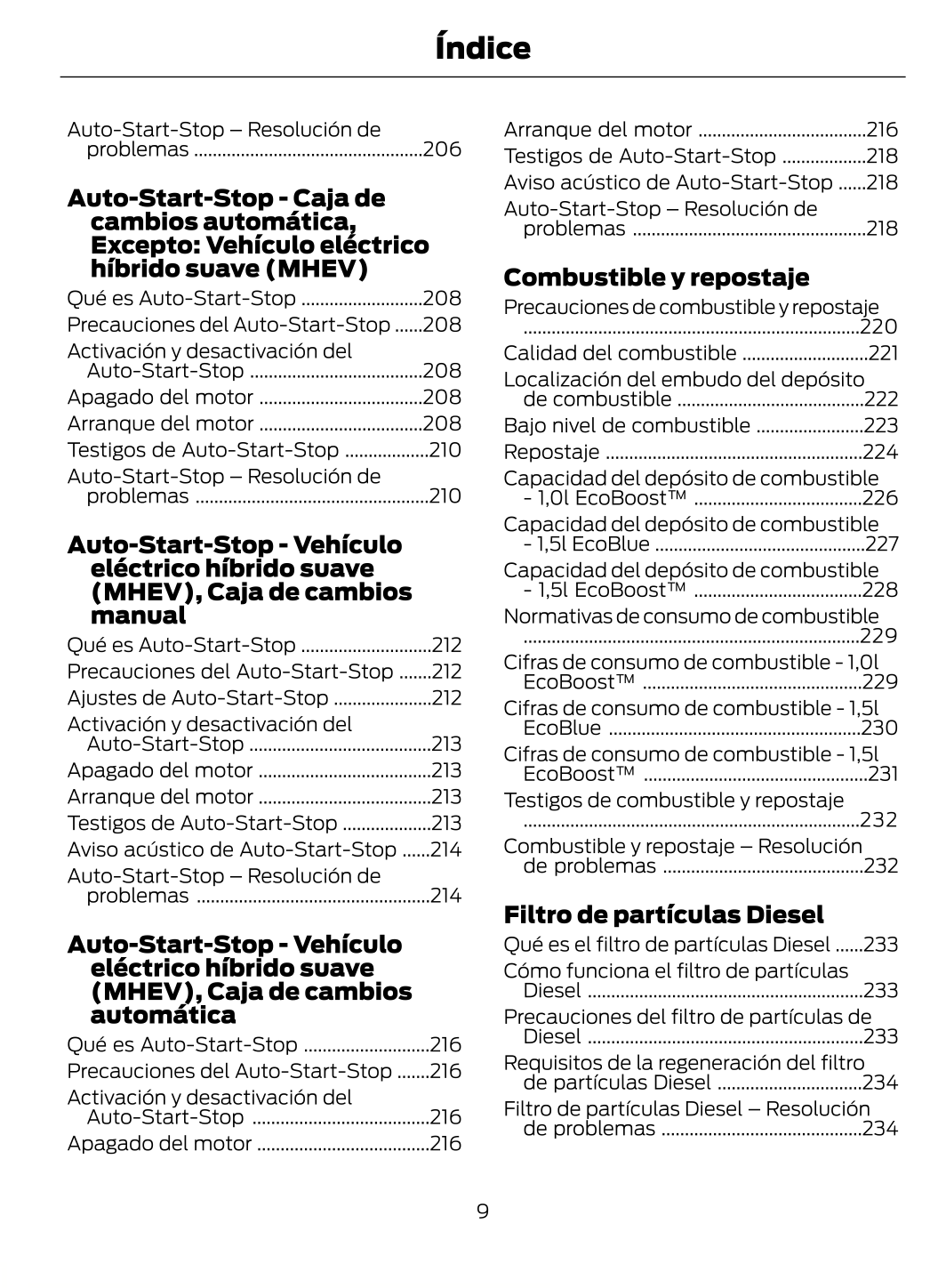 2023-2024 Ford Puma Gebruikershandleiding | Spaans