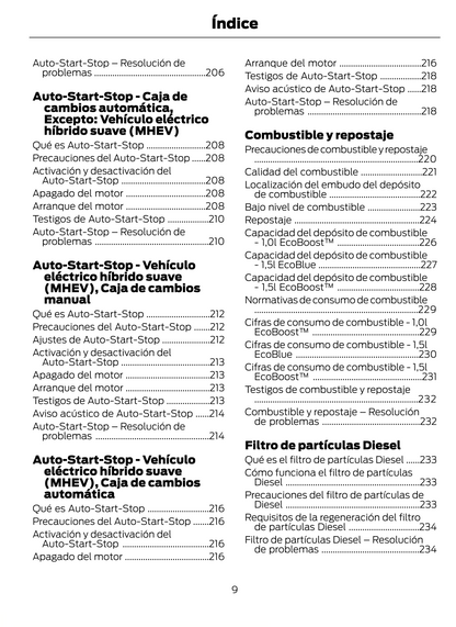 2023-2024 Ford Puma Gebruikershandleiding | Spaans