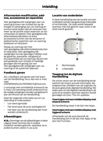 2026 Ford Puma Gebruikershandleiding | Nederlands