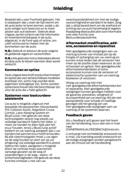 2026 Ford Puma Gebruikershandleiding | Nederlands