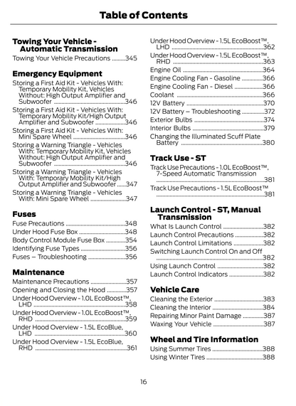 2023-2024 Ford Puma Gebruikershandleiding | Engels