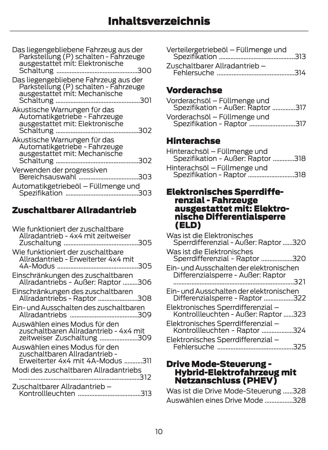 2025-2026 Ford Ranger Owner's Manual | German