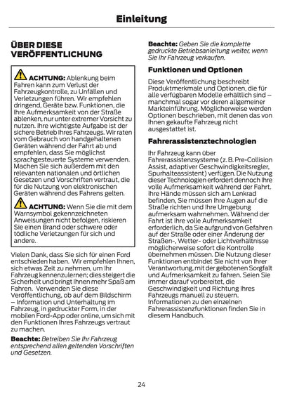 2025-2026 Ford Ranger Owner's Manual | German