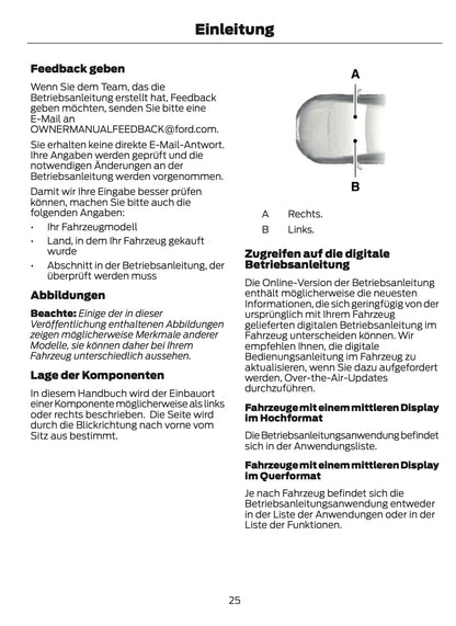 2025-2026 Ford Ranger Owner's Manual | German