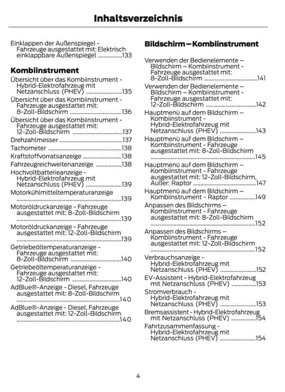 2025-2026 Ford Ranger Owner's Manual | German
