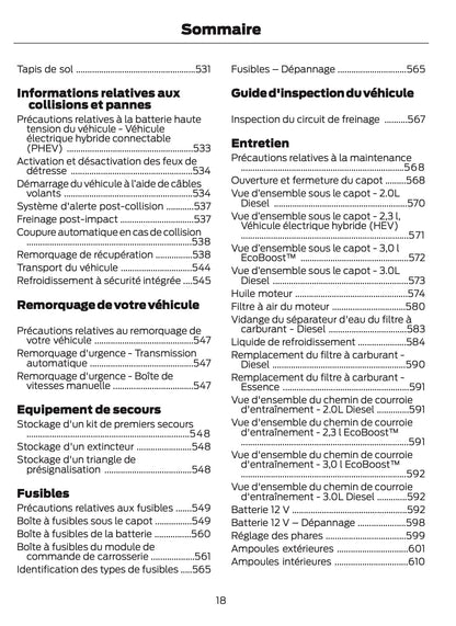 2025-2026 Ford Ranger Owner's Manual | French