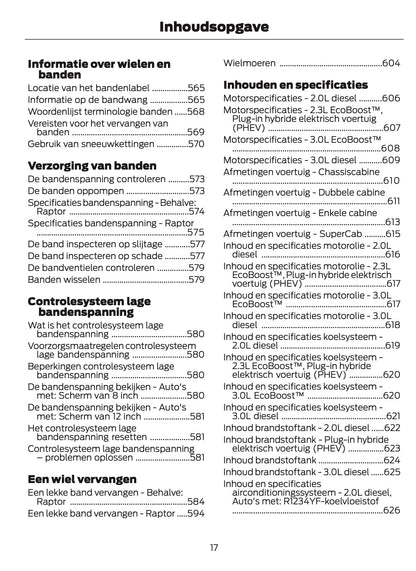 2024-2025 Ford Ranger Gebruikershandleiding | Nederlands