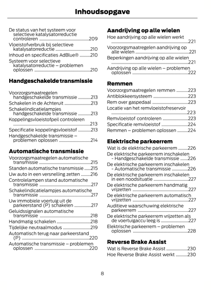 2023-2024 Ford Tourneo Custom/Transit Custom Owner's Manual | Dutch