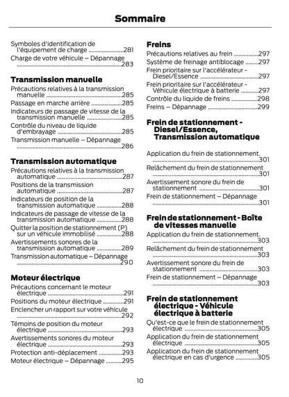 2024-2025 Ford Tourneo Courier/Transit Courier Owner's Manual | French
