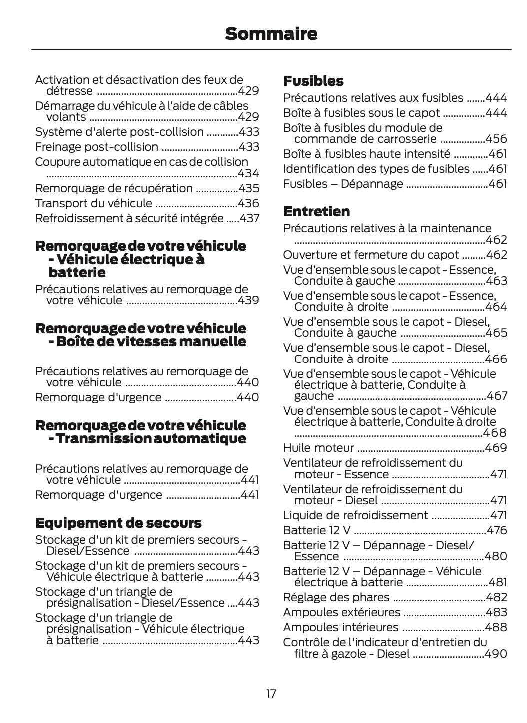 2024-2025 Ford Tourneo Courier/Transit Courier Owner's Manual | French