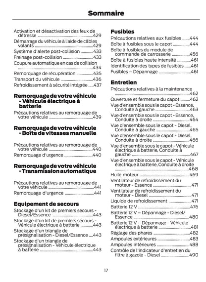 2024-2025 Ford Tourneo Courier/Transit Courier Owner's Manual | French