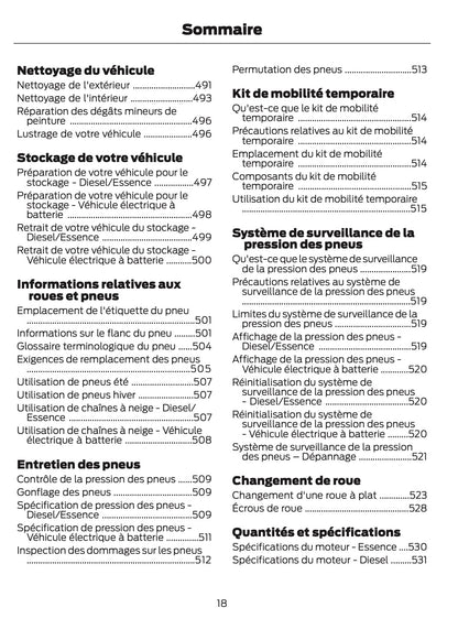 2024-2025 Ford Tourneo Courier/Transit Courier Owner's Manual | French