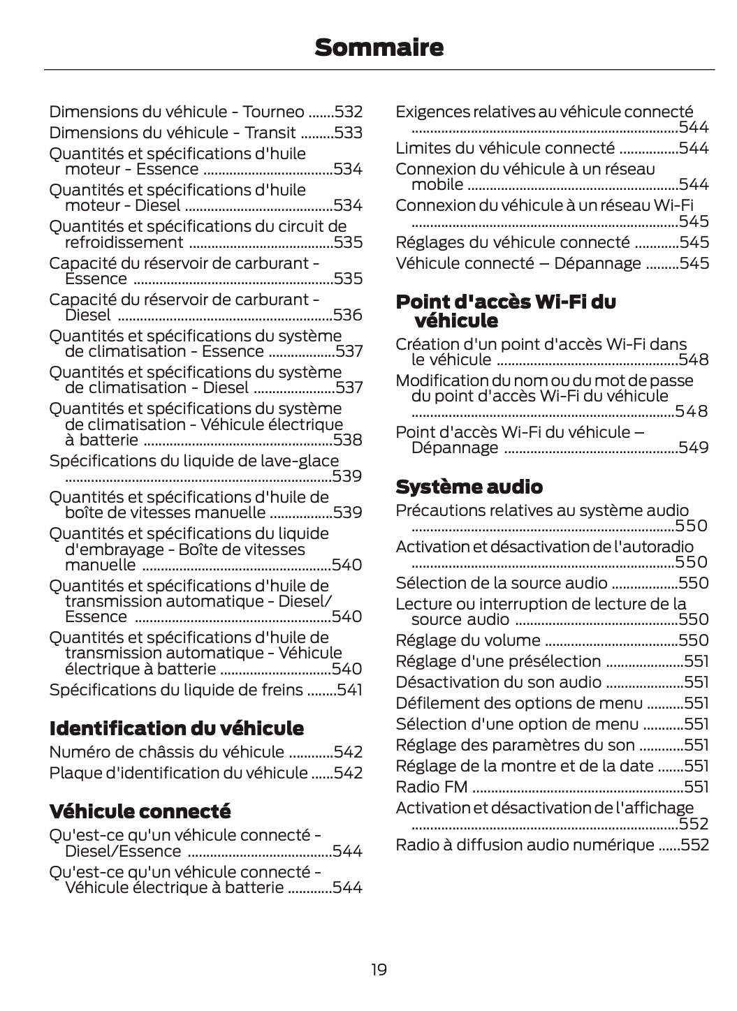2024-2025 Ford Tourneo Courier/Transit Courier Owner's Manual | French