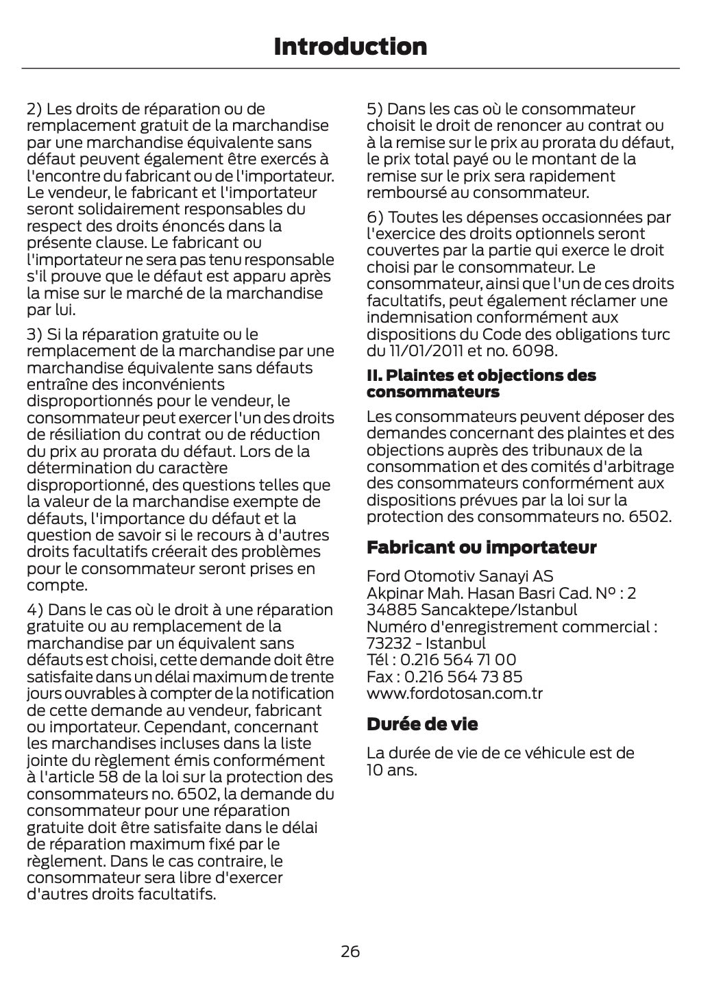 2024-2025 Ford Tourneo Courier/Transit Courier Owner's Manual | French