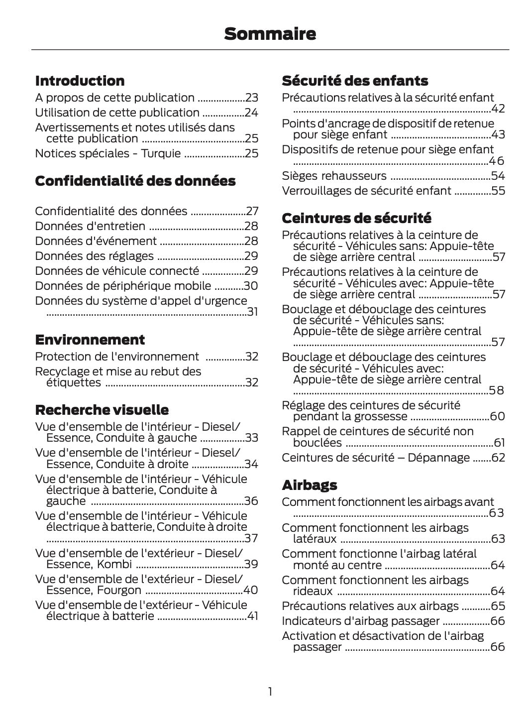 2024-2025 Ford Tourneo Courier/Transit Courier Owner's Manual | French