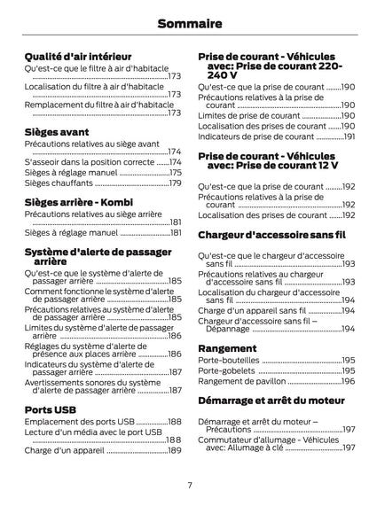 2024-2025 Ford Tourneo Courier/Transit Courier Owner's Manual | French