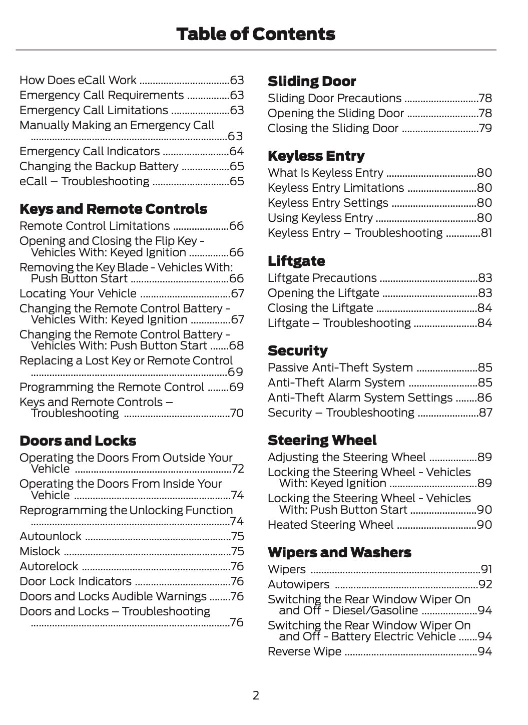 2026 Ford Tourneo Courier/Transit Courier Owner's Manual | English