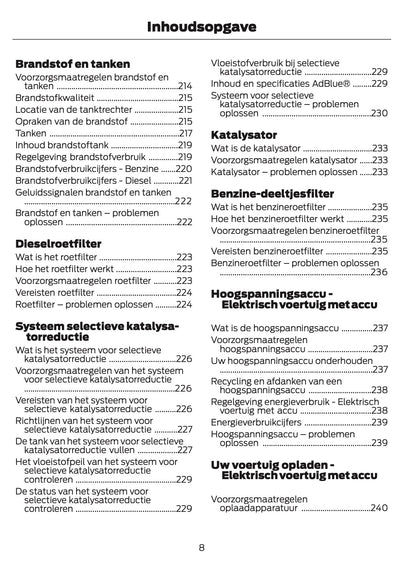 2024-2025 Ford Tourneo Courier/Transit Courier Owner's Manual | Dutch