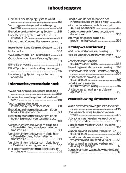 2024-2025 Ford Tourneo Courier/Transit Courier Owner's Manual | Dutch