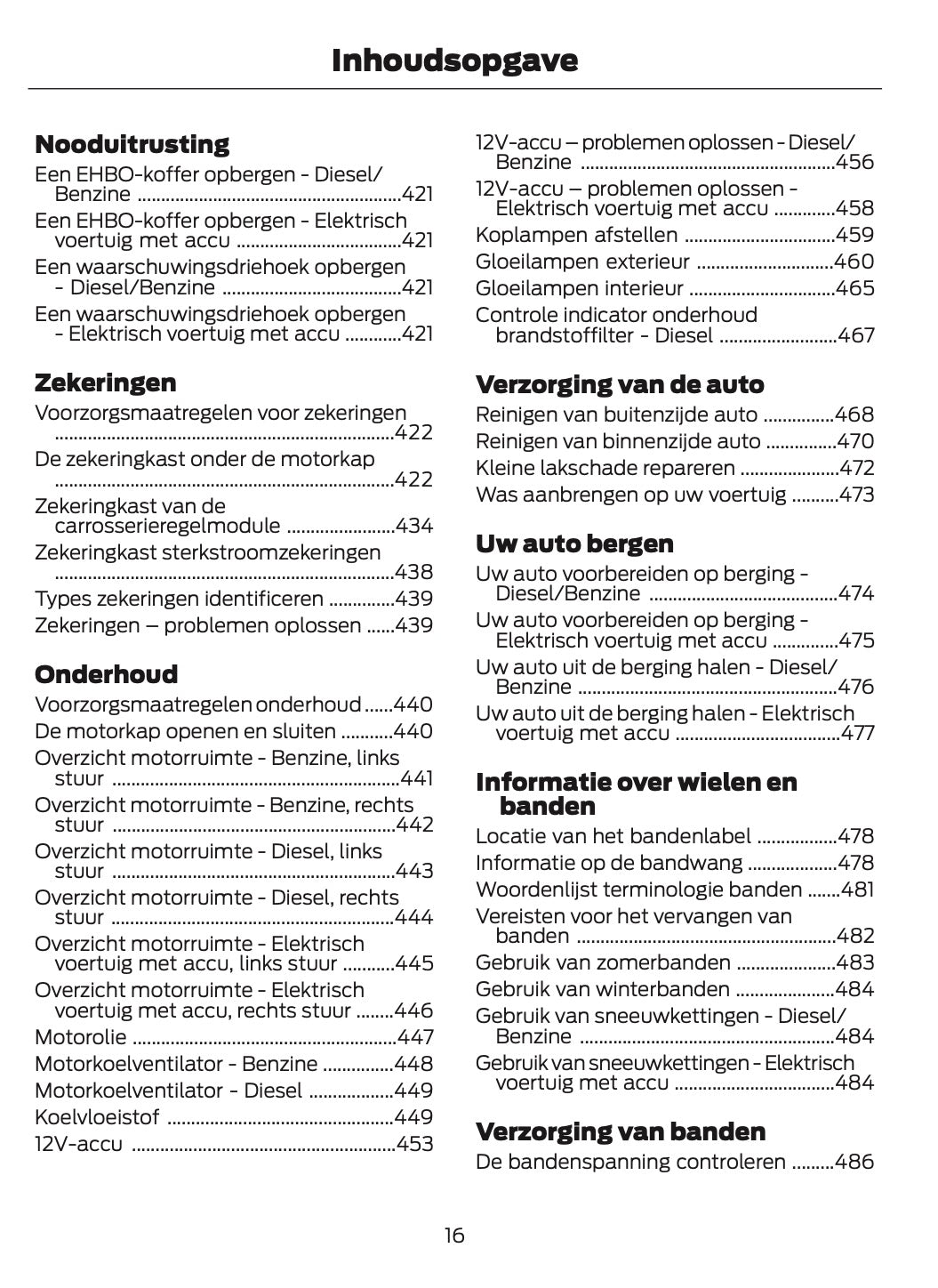 2024-2025 Ford Tourneo Courier/Transit Courier Owner's Manual | Dutch